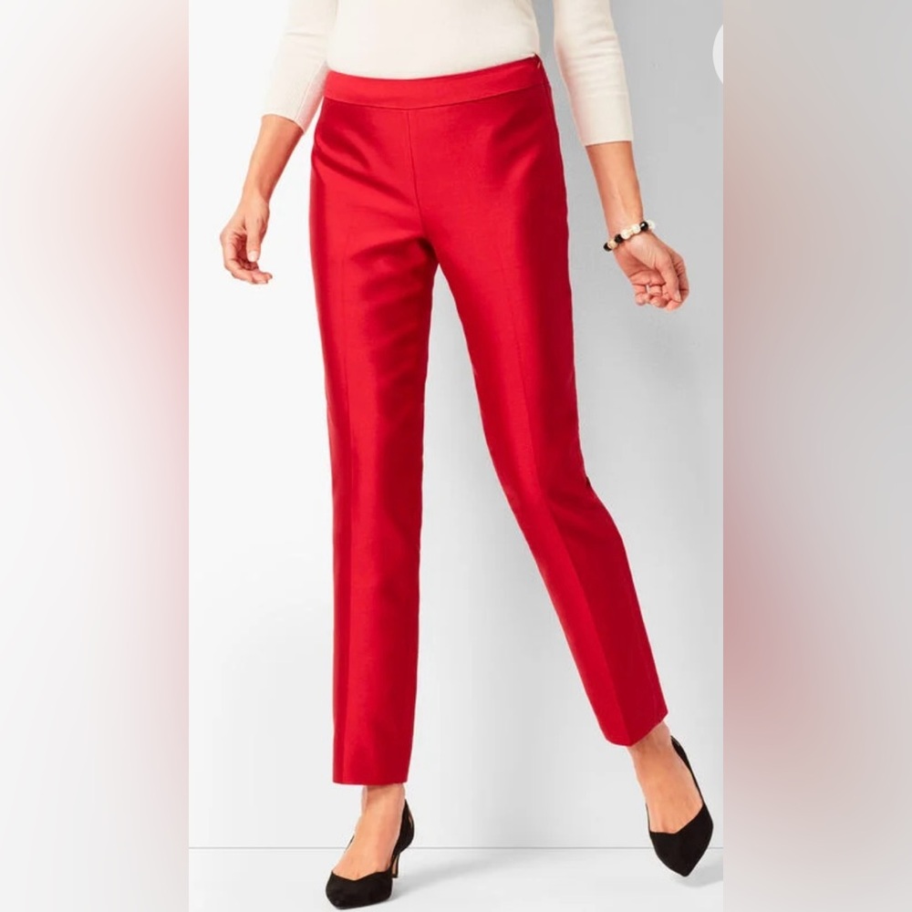 Talbots Signature Silk Blend Pants Red 16 Petite Valentines Day!